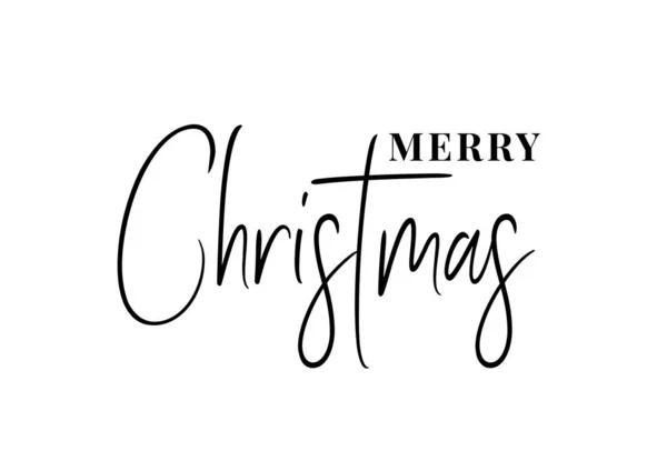 Feliz Navidad tipografía texto. Tarjeta de felicitación o banner con caligrafía . — Archivo Imágenes Vectoriales