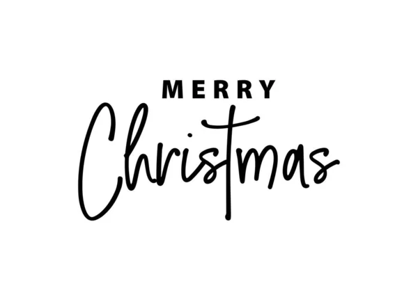 Feliz Navidad tipografía texto. Tarjeta de felicitación o banner con caligrafía . — Vector de stock