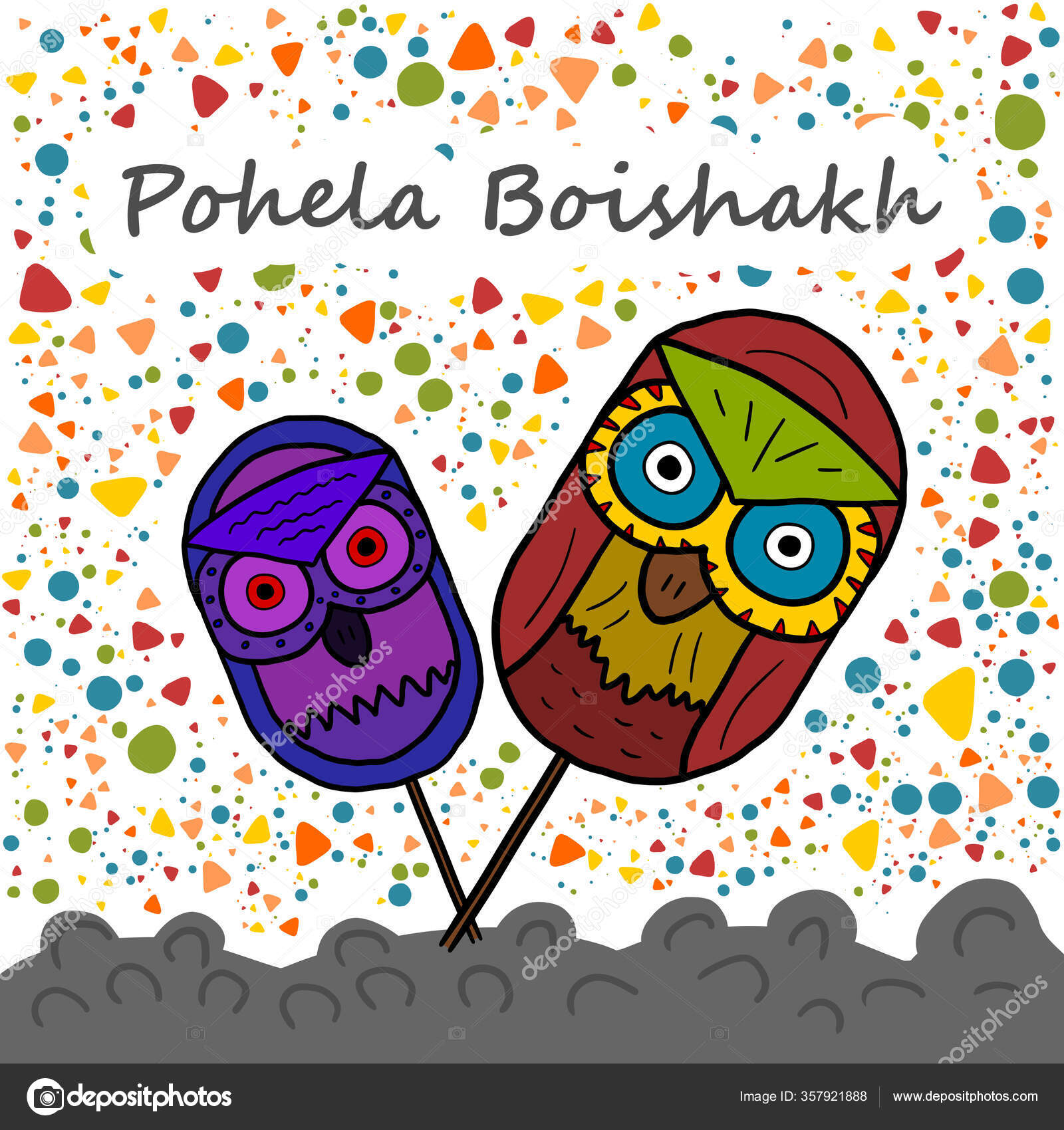 Pohela Boishakh Bengali New Year Celebration Card Template Owl Masks Stock Vector Image by ©3Dillustrations #357921888 Pohela Boishakh Bengali New Year Celebration Card Template Owl Masks Stock Vector Image by ©3Dillustrations #357921888