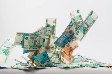 Rus rublesi, çeşitli banknotlar.