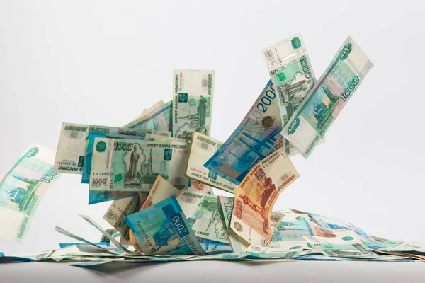 Rus rublesi, çeşitli banknotlar.