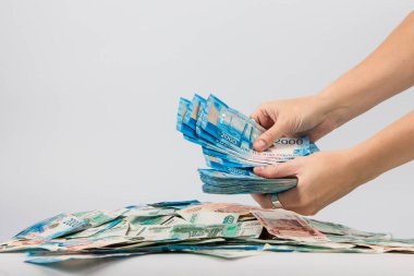 Rus rublesi, çeşitli banknotlar.