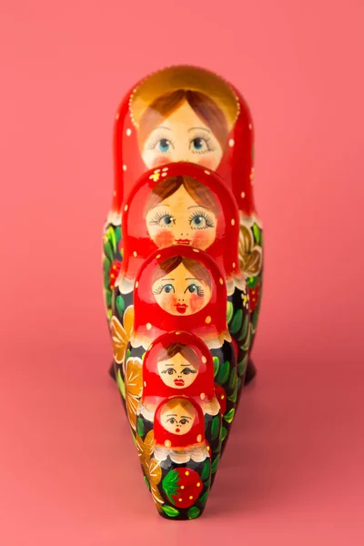 Russian Folk Wooden Doll — 스톡 사진