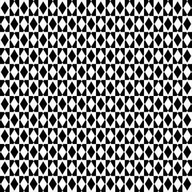 Kusursuz geometrik desen, sersemlemiş siyah beyaz eşkenar dörtgenler. 
