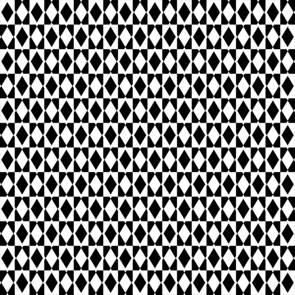 Безшовний Геометричний Візерунок Чорно Білі Ромби Шаховому Порядку — стоковий вектор