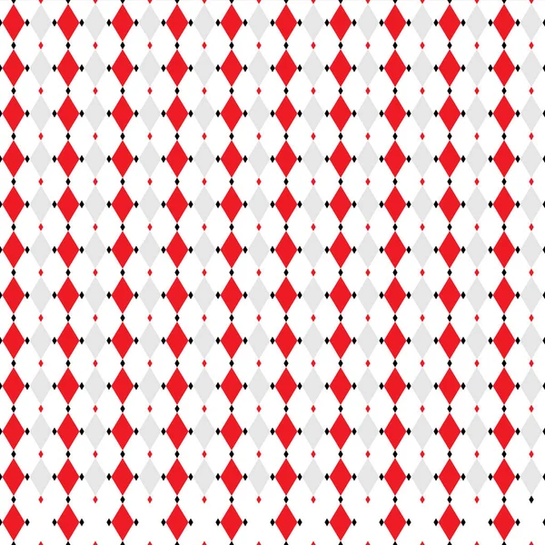 Безшовний Геометричний Візерунок Чорний Білий Червоний Ромби Шаховому Порядку — стоковий вектор