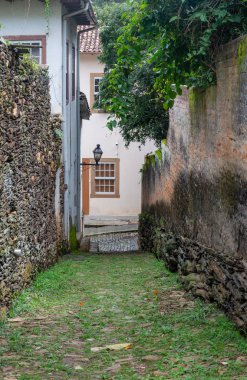 Ouro Preto, Minas Gerais 'de güzel bir ara sokak.