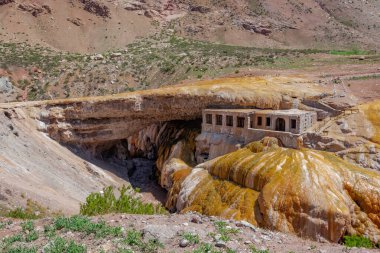 MENDOZA, ARGENTINA - NOVEMBER 17, 2019:  Puente del Inca (Spanish 