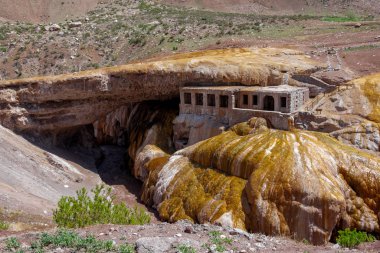 MENDOZA, ARGENTINA - NOVEMBER 17, 2019:  Puente del Inca (Spanish 