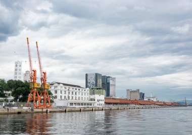 Brezilya 'nın Rio de Janeiro şehrinde bulunan Porto Maravilha' nın (Marvel Limanı) manzarası.