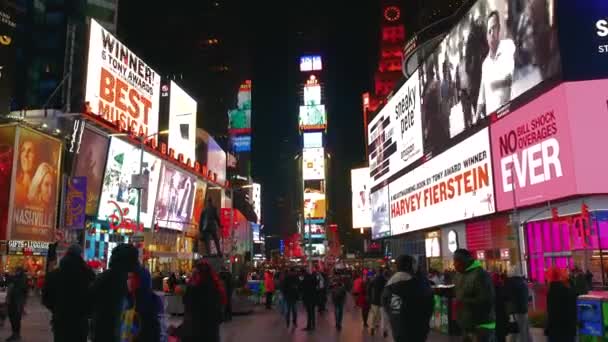 New York City - 15 januari: Times Square 15 januari 2017 i New York — Stockvideo