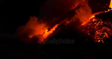 Geceleri Kilauea Volkanı Hawaii Hawaii lav akışı