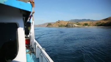 Tekne yolculuğu boyunca Komodo Adası, Endonezya sabah