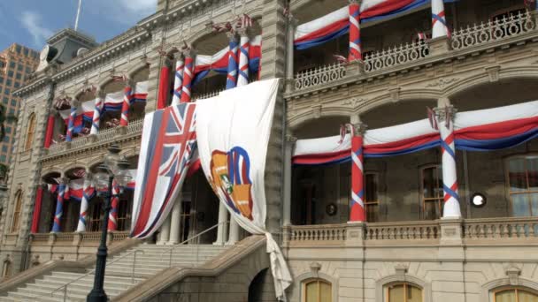 Palácio Iolani em Oahu Hawaii — Vídeo de Stock