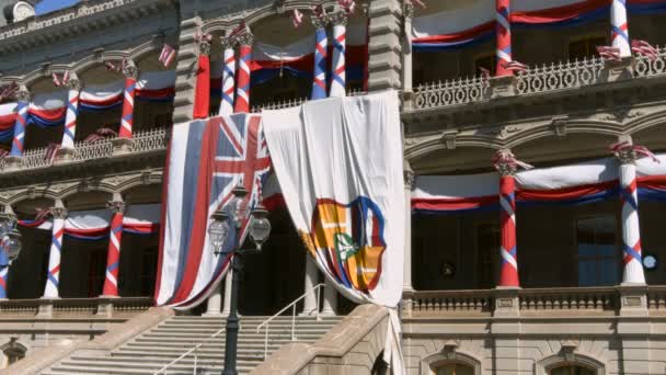 Palácio Iolani em Oahu Hawaii — Vídeo de Stock