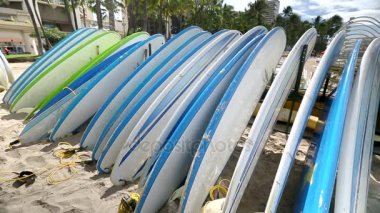 Kiralama surfboards Beach Waikiki Hawaii at