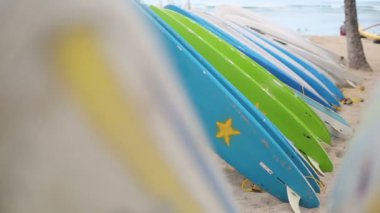 Kiralama surfboards Beach Waikiki Hawaii at.