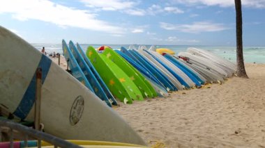 Kiralama surfboards Beach Waikiki Hawaii at.