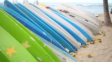 Kiralama surfboards Beach Waikiki Hawaii at.