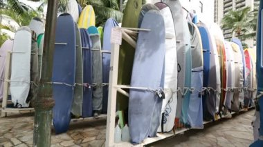 Kiralama surfboards Beach Waikiki Hawaii at