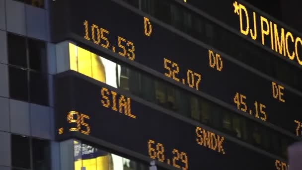 Stock Market Ticker in NYC — Stock Video