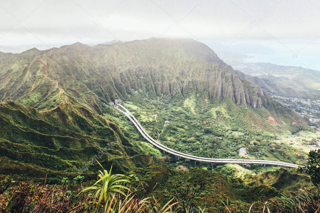 Hike Stairway to Heaven, Haiku Stairs, Hawaii, Oahu, USA