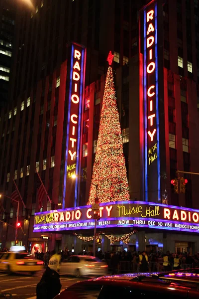 Manhattan December 2008 Radio City Music Hall Manhattan New York — 图库照片