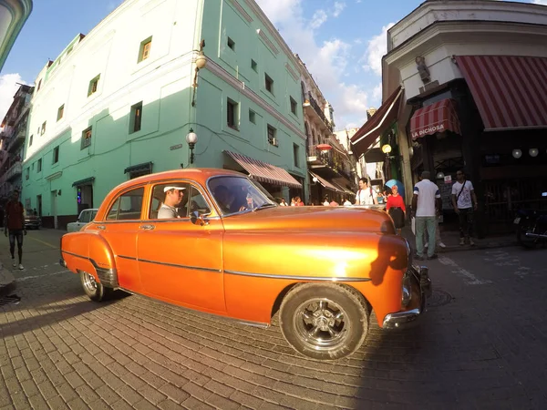 Havana Cuba Ocak 2015 Havana Sokağa Park Edilmiş Eski Bir — Stok fotoğraf