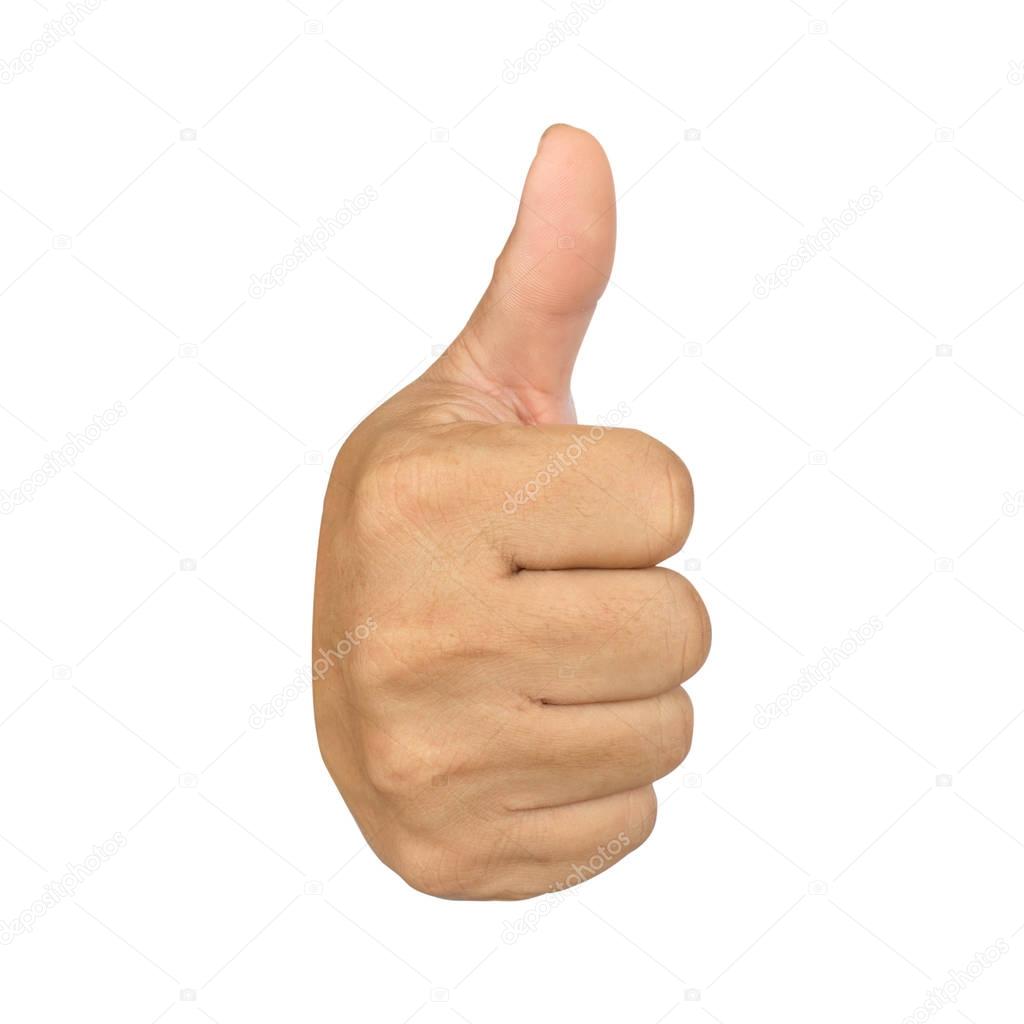 hand with thumb up