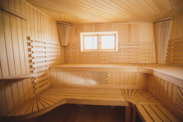 Велика Частина Сучасної Сауни Фінських Традиціях Деревини — стокове фото