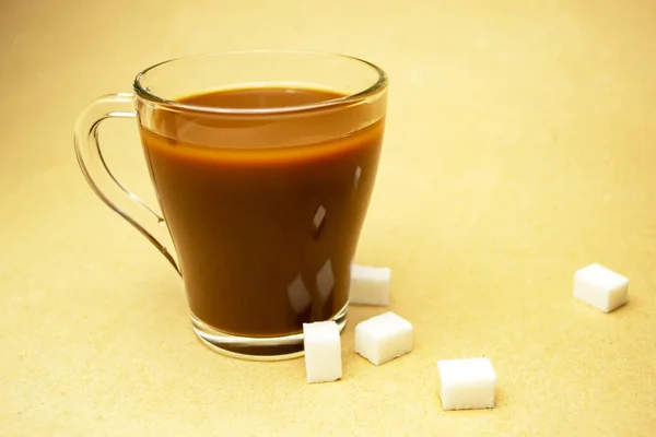 Cup Cocoa Refined Sugar — Stock Photo, Image