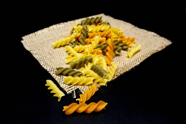 Pasta Black Background Close — Stock Photo, Image