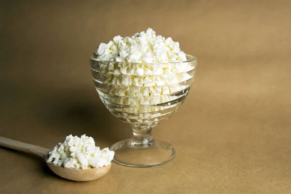 Curd, dairy products on a black background