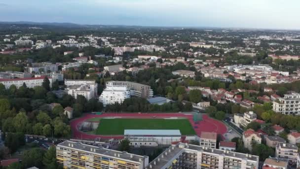 Estadio Atlético Philippides Montpellier Plano Aéreo Boutonnet Barrio Francia — Vídeos de Stock