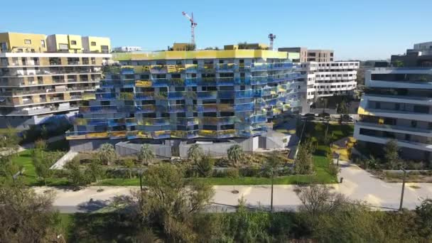 Bellissimo Edificio Residenziale Moderno Montpellier Immobiliare Lusso — Video Stock