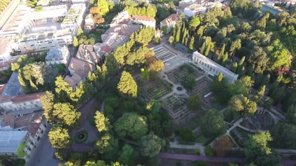 Botanisk Have Montpellier Drone Tidlig Morgen Antenne Udsigt – Stock-video