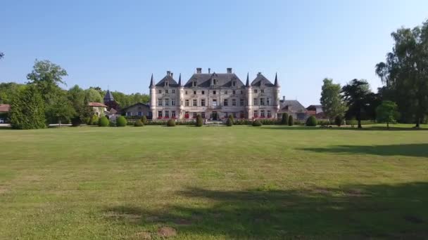Schloss Von Monthairons Drohne Verdun Lorraine Frankreich — Stockvideo