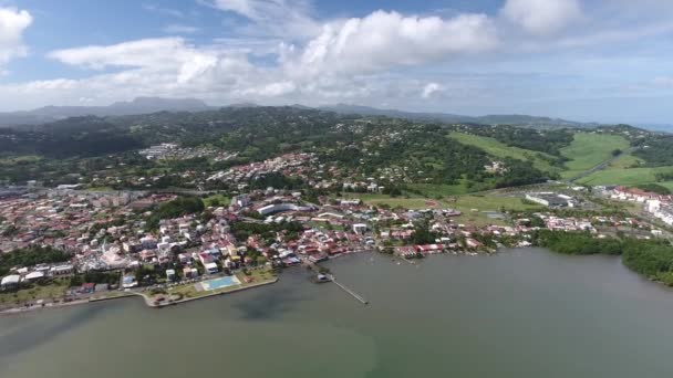 Vista Drone Martinica Sainte Marie — Vídeo de Stock