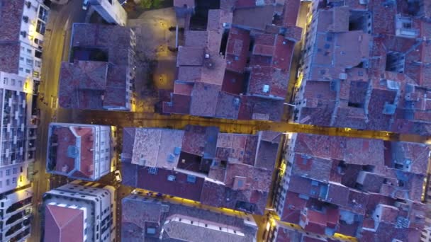 Ecusson Montpellier Abend Luft Street View Overhead Drohne Erschossen — Stockvideo