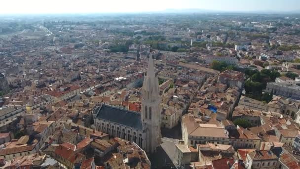 Montpellier Centre Historique Ecusson Par Drone Avec Parc Peyrou Arrière — Video