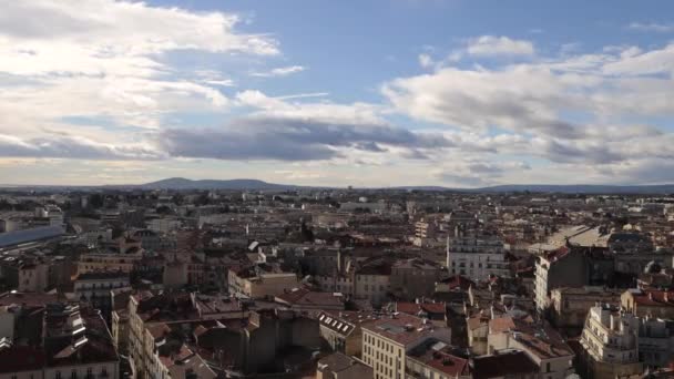 Time Lapse Αστικό Τοπίο Του Montpellier Ecusson Υψηλής Προβολής — Αρχείο Βίντεο