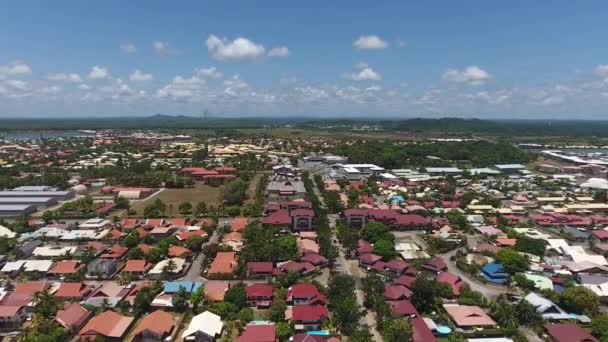 Città Kourou Guiana Francese Con Drone — Video Stock