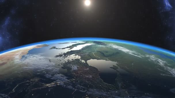 地球に沈む夕日の美しい映像 — ストック動画