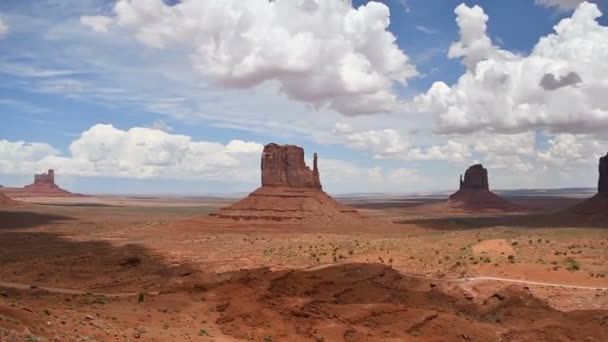 Monument Valley Panorama Navajo Nation Tribal Park Arizona Utah Border — Stock Video