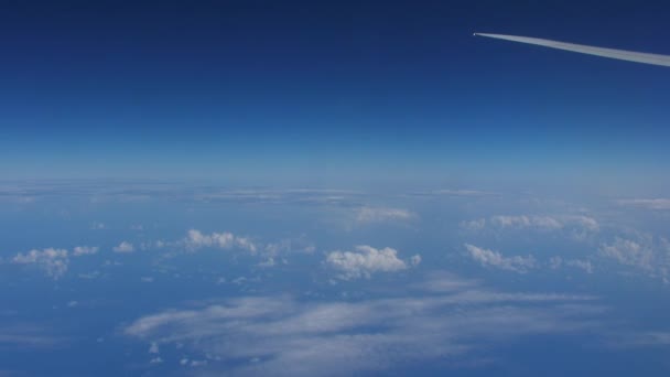 Aerial View Cockpit Plane Flying Ocean Timelapse — ストック動画