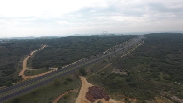 Volando Por Encima Una Autopista Sur Francia — Vídeos de Stock