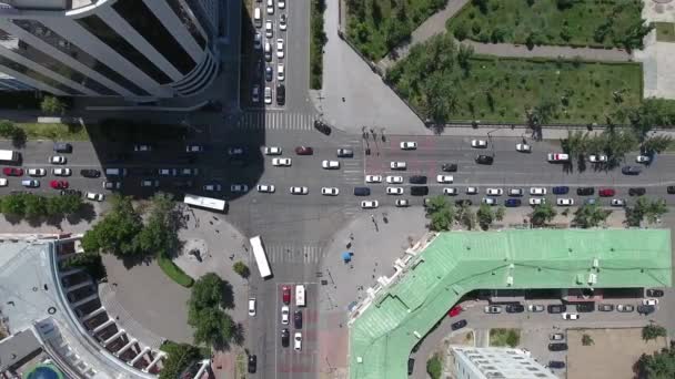 trafic de vue de dessus drone aérien tourné en ulaanbaatar mongolia 