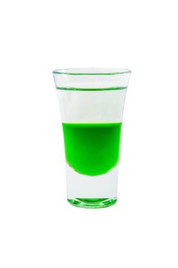 Shot kokteyl izole üzerinde beyaz arka plan dilimlenmiş