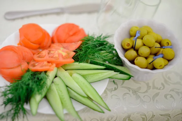 Alimentos Vegetarianos Saudáveis Estão Mesa Cozinha — Fotografia de Stock