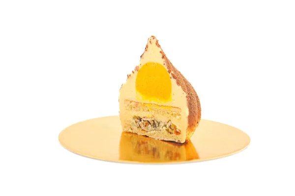 Süße Torte Isoliert Auf Weißem Hintergrund Luxusbonbons Für Die Speisekarte — Stockfoto